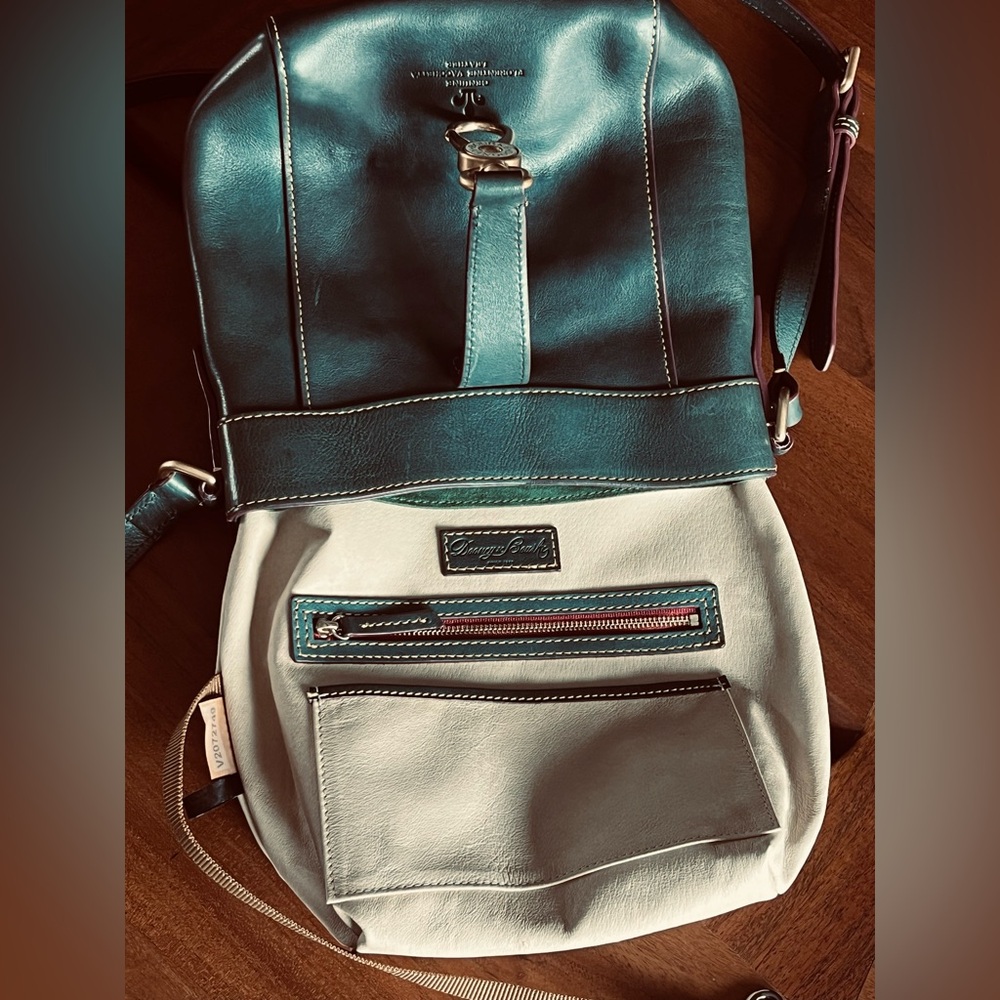 Dooney & Bourke Crossbody Florentine Leather Sadie Feed Purse Bag RARE Ivy Green - Picture 12 of 16